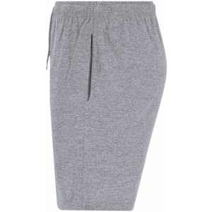 Grey Raffy Bermuda shorts with an elastic waistband and drawstring, featuring a simple, modern design.