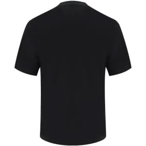 A black adult oversize T-shirt with a plain back and no visible branding.