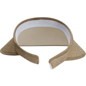 A brown Varmin Sun Visor with a wide brim and a light-coloured interior, featuring a logo on the band.