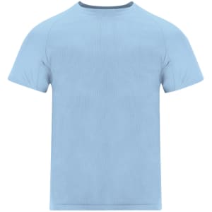 A light blue Cocker Adult T-Shirt featuring a simple, unadorned design and a round neckline.