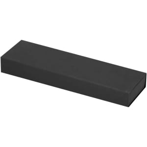 A long black box with a sleek design, suitable for packaging various items. Features a simple appearance with no visible branding.