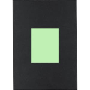 A black folder with a light green insert in the centre. The folder has a sleek, professional design.