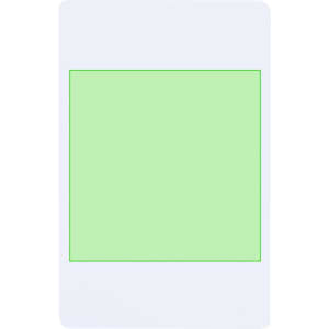 A light green card enclosed in a white border, featuring a simple rectangular design.