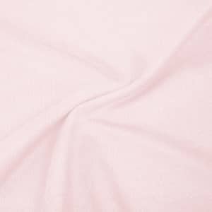 A soft, light pink fabric with a smooth texture, featuring a slight sheen. The material is suitable for t-shirts.