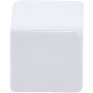 A solid white stress cube with a smooth surface, designed for stress relief. Features a simple, unbranded design.