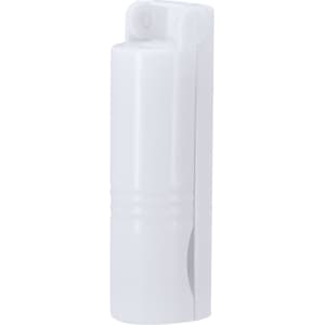 A white lint remover with a sleek design and a small branding logo. Ideal for home use.