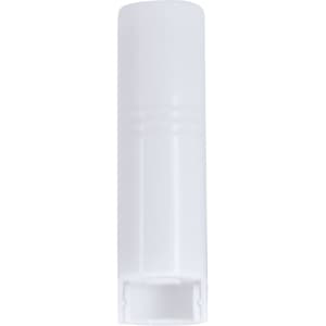 A white lint remover with a cylindrical design, featuring a branding logo on the surface.