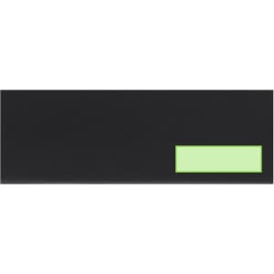 A sleek black metal pen set with a minimalist design, featuring a green accent and a logo.