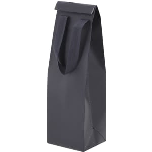 A navy cooler bag with a tall, rectangular design and two carrying handles. It features a simple branding logo.