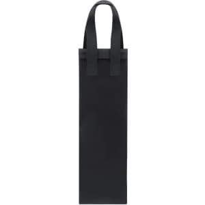 A black cooler bag with two handles, designed for carrying drinks or food items. It features a branding logo.