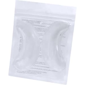 A clear hot-cold pack set in a sealed plastic pouch, featuring a curved design. The pack has a smooth texture.