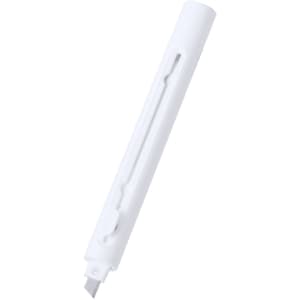 A white Lidor Cutter Pen with a retractable blade and a smooth design featuring a branding logo.