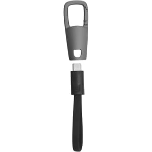 A grey Vinox Charging Cable with a protective cover, featuring a black strap for easy handling.