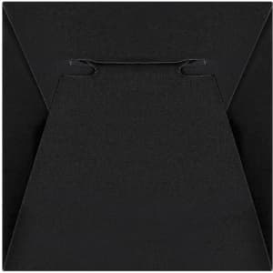 A black, textured box with a flap design and a hanging hook on the back.