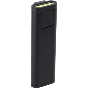 A black tool set featuring a slim design, equipped with a built-in light and a logo.