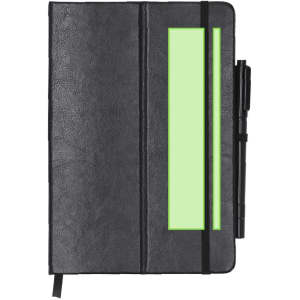 A black Kudar Notepad Whiteboard with a green highlighted section and an attached pen.