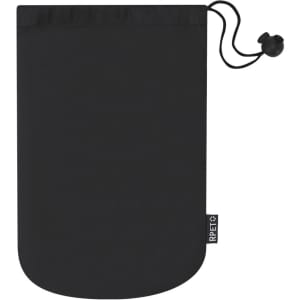 A black Jutiul Absorbent Towel with a drawstring closure, featuring a logo on the side.