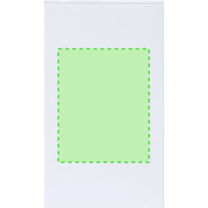 A plain white sheet of paper featuring a light green dashed border rectangle in the centre.