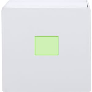 A white box featuring a green square. The box is plain with no other visible designs or text.