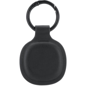 A black keychain holder designed for the Kunlun Tracker, featuring a rounded shape and a metal ring.