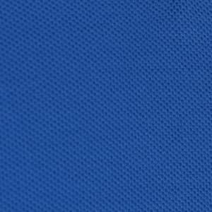 A close-up of a textured fabric in a vibrant blue colour, suitable for polo shirts. The material has a breathable quality.