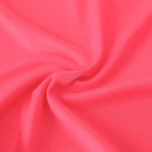 A vibrant pink fabric showcasing a smooth texture, suitable for making T-shirts.