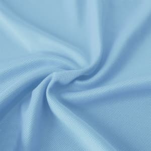 A light blue fabric with a textured surface, suitable for a children's T-shirt.