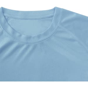 A light blue Cocker Kids T-Shirt featuring a round neckline and raglan sleeves, with a logo included.
