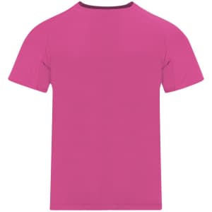 A bright pink Cocker Kids T-Shirt with a simple design and a logo on the front.