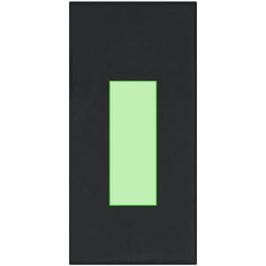 A black rectangular product with a green rectangular section, featuring a logo.
