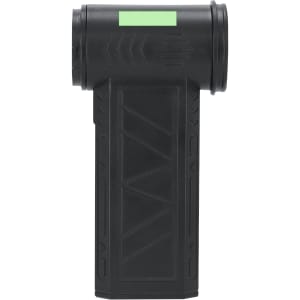 A black Logarix vacuum cleaner blower with a textured body and a green accent. Features a logo on the side.