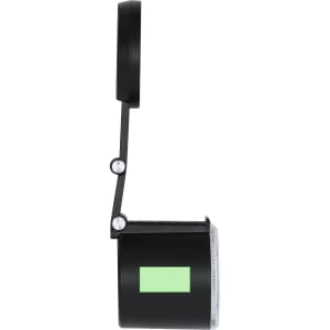 A black Tangix Fan Ring Light with a flexible arm and a round light source. It features a green accent area.