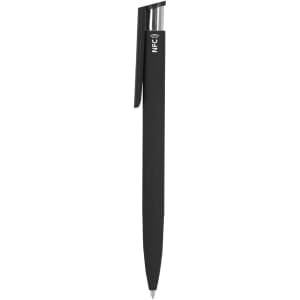 A black plastic pen with a sleek design and an NFC logo on the clip.