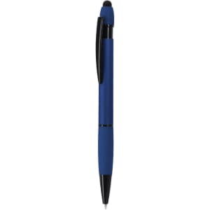 A blue Turbom Stylus Touch Ball Pen with a rubber grip and a stylus tip, featuring a logo on the barrel.