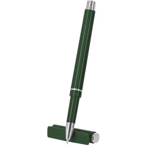 A green Osmond Roller pen with a metallic finish, featuring a clip and a sleek design.