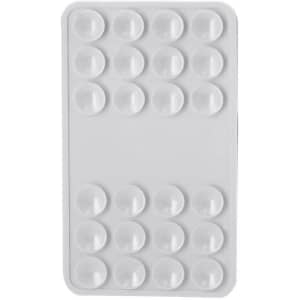 A white Targon Holder with multiple circular suction cups for securing devices. It features a logo on the surface.