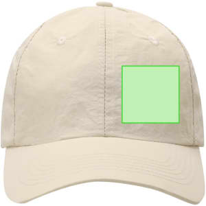 A beige Mariner Cap featuring a curved visor and a branded patch area on the front.