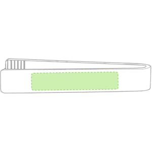 A green Kubits Tongs, featuring a flat design and an area for branding, with a simple, sleek appearance.