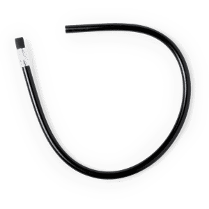 A flexible black pencil with a smooth finish and an eraser on one end. It has a logo near the base.