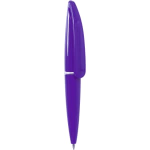 A purple Hall Mini Pen with a sleek design and a clip for easy attachment. Includes a branding logo.