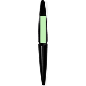 A black pen with a green section, featuring a logo. Suitable for promotional use.
