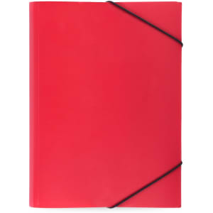 A red Alpin Folder with an elastic closure. Suitable for office and business use.