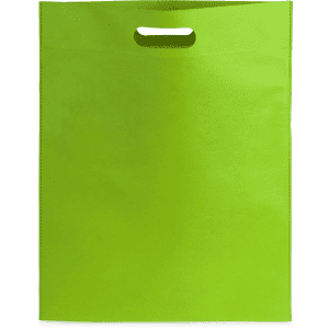 A bright green Blaster Bag with a handle, featuring a simple design and no additional branding.