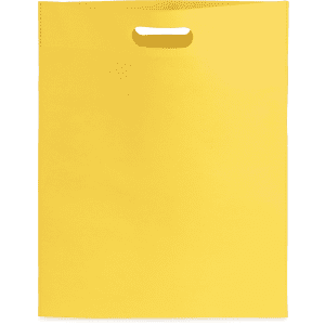 A bright yellow Blaster Bag with a handle, featuring a smooth surface and a solid colour design.