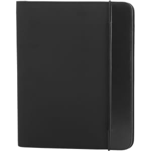 A black Mokai Folder featuring a sleek design and a secure closure, ideal for office and business use.