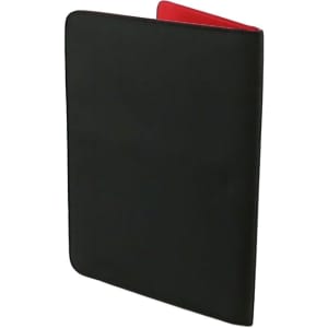 A black Mokai Folder with a red interior, designed for office use as a compendium or portfolio.