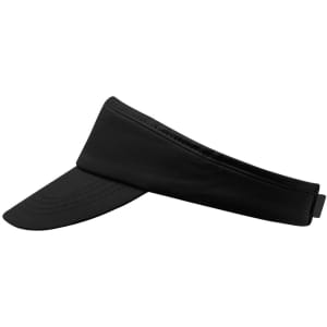 A black Tiger Sun Visor with a curved brim and a wide band. It features a logo on the front.