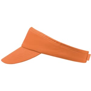 An orange Tiger Sun Visor featuring a full visor and a strap at the back. Includes a logo design.