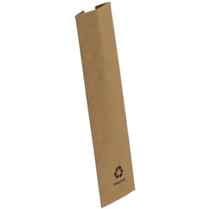 A brown recycled pen pouch with a logo, designed for packaging pens.