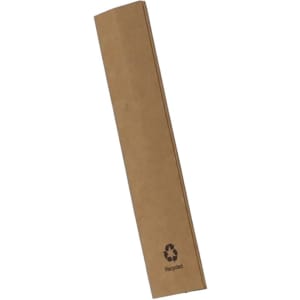 A recycled brown pen pouch with a simple design and branding logo. Ideal for storing writing instruments.